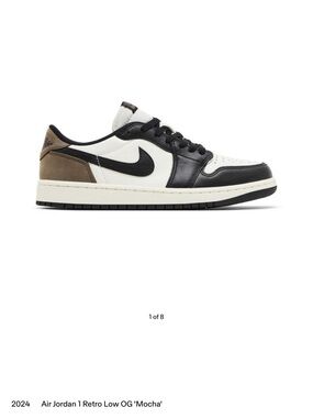 Nike Air Jordan 1 Retro Low OG - Black/White/Mocha Brown